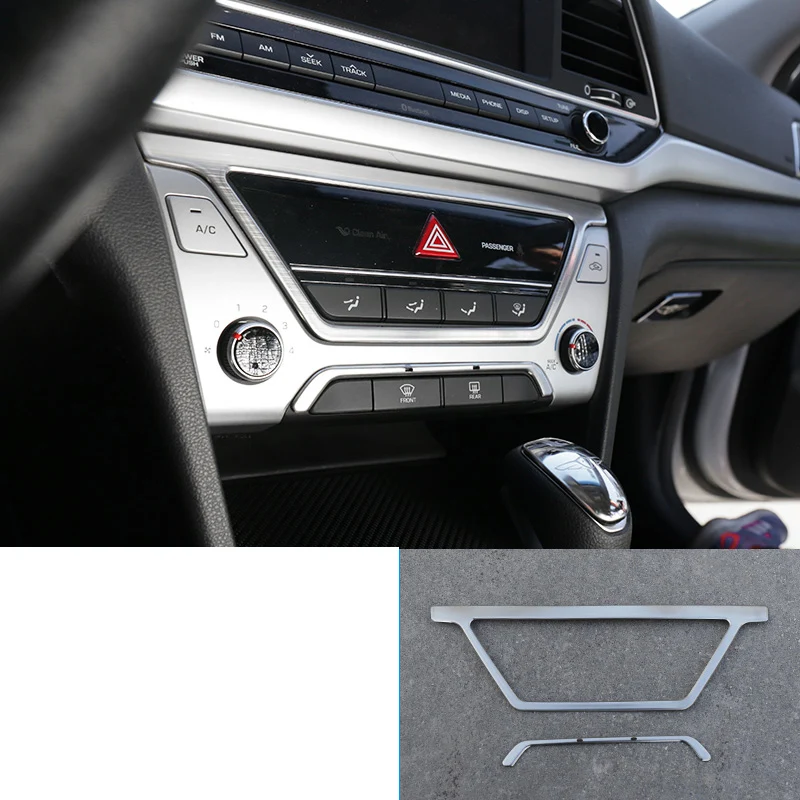 

car center control panel trims for hyundai elantra 2016 2017 2018 2019 2020 ad avant accessories air conditioner switch frame