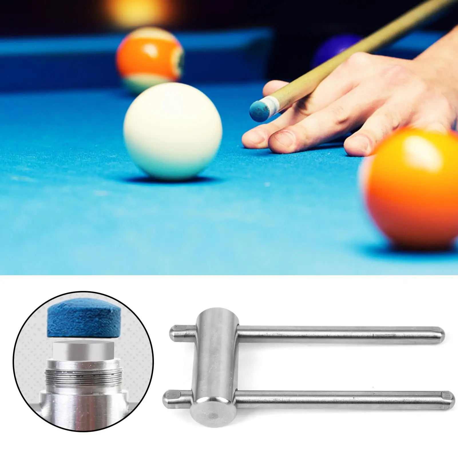 Stainless Steel for snooker Tip Press Tool High Quality for billiard and snooker