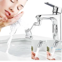 Universal 1080° Rotation Faucet Extender Washbasin Robot Arm Tap Dual Mode Sprayer Head Bathroom Splash Proof Swivel Faucet 1