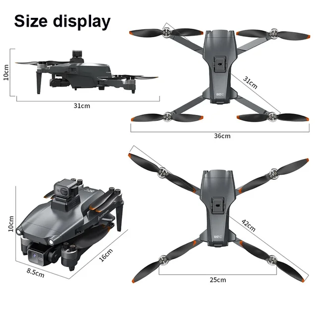 HOT-4K Professional HD Dual Camera New L600 PRO MAX GPS Drone 5KM 3-Axis Gimbal 360 Obstacle Avoidance Brushless Quadcopter Toy