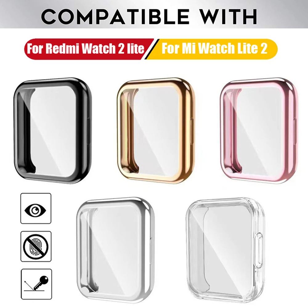 Premium Plating TPU Full Screen Protective Case for Xiaomi Mi Watch Lite 2 & Redmi Watch 2 Lite