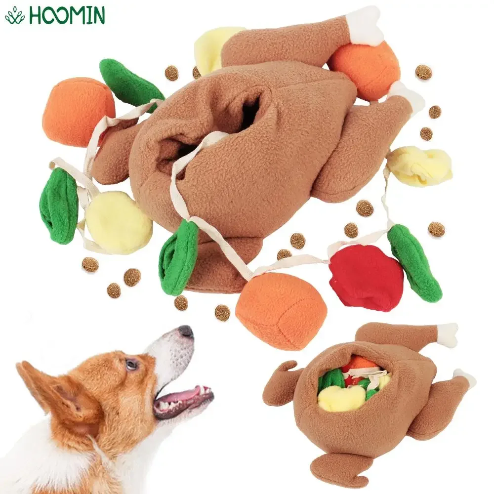 

Dog Cat Toy Food Training Turkey Plush Pet Products Pet Interactive Puzzle Feeder Dog Chew Toys with Squeaker Hide Food Toys