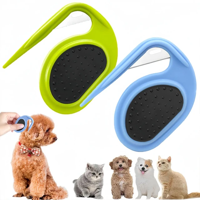 Pet Comb Dog Cat Hair Cutter Comb Dog Cat Hair Cutter Comb Anti-slip Pet Hair Remover Brush Stainless Steel Dog Accessor 4