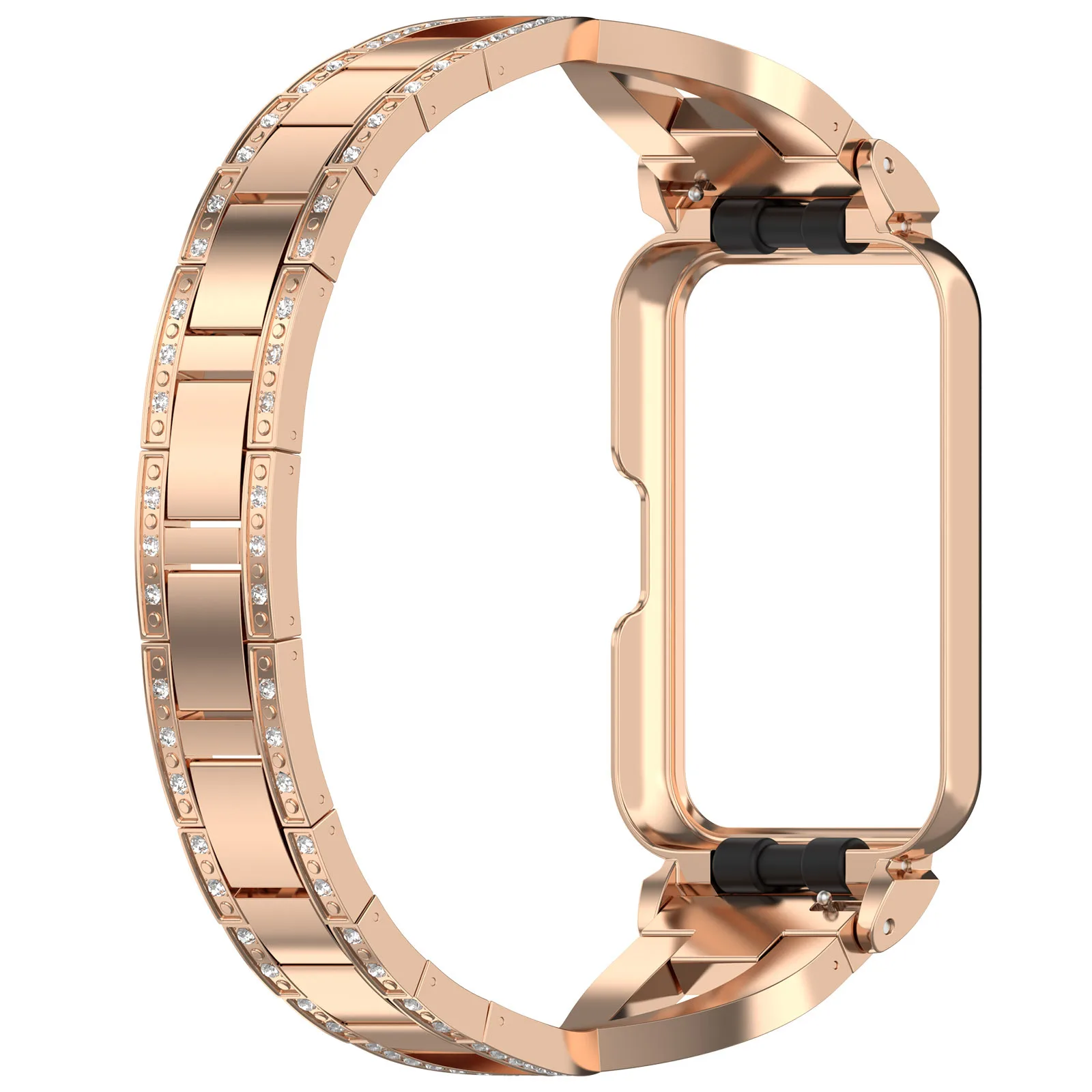 Luxury Metal Studded Diamond Strap Bracelet with Protective Screen Replacement