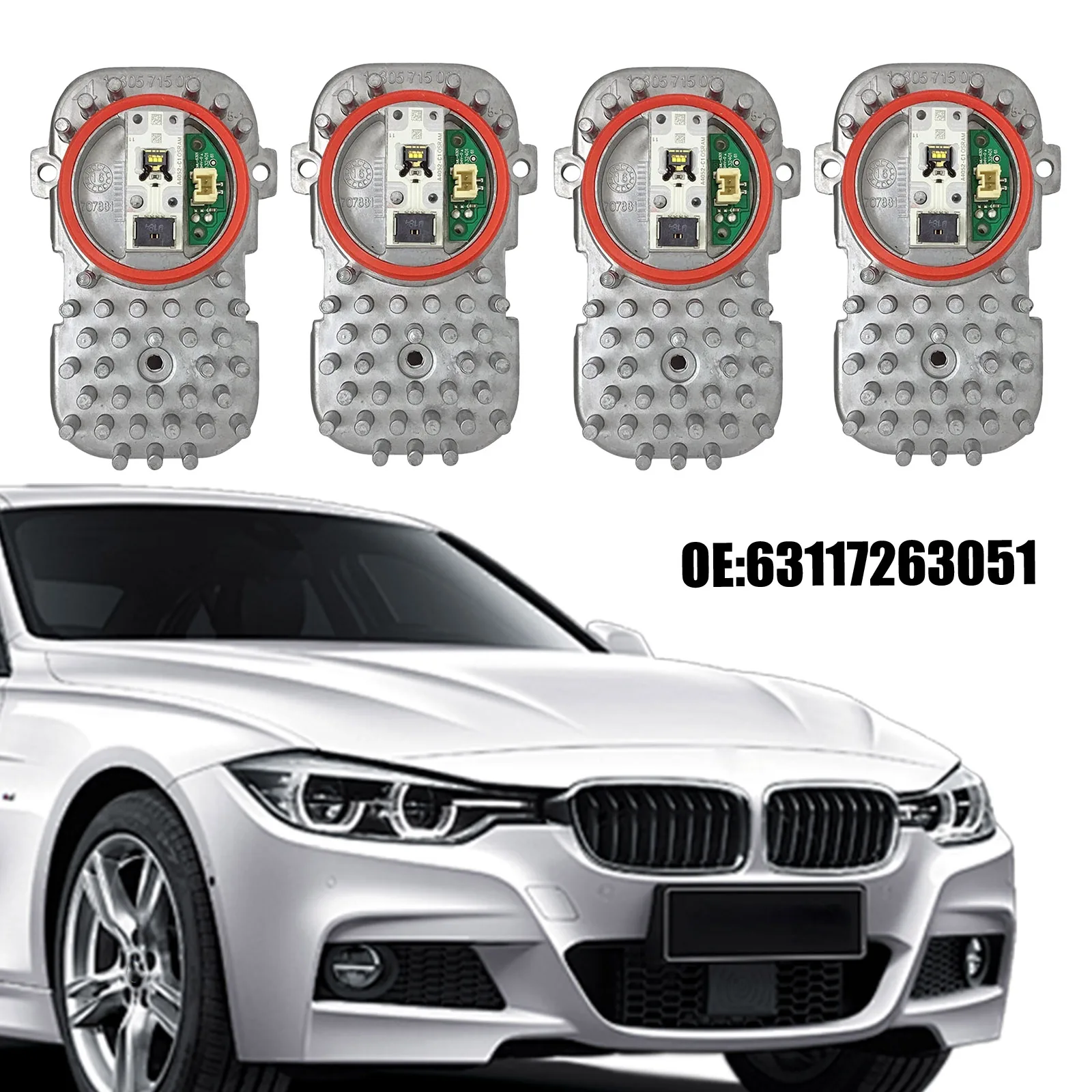 Xenon Headlight Yellow Daylight LED Modules 63117263051 for BMW X3 2011-2016 X5 2011-2018 X6 2015-2019