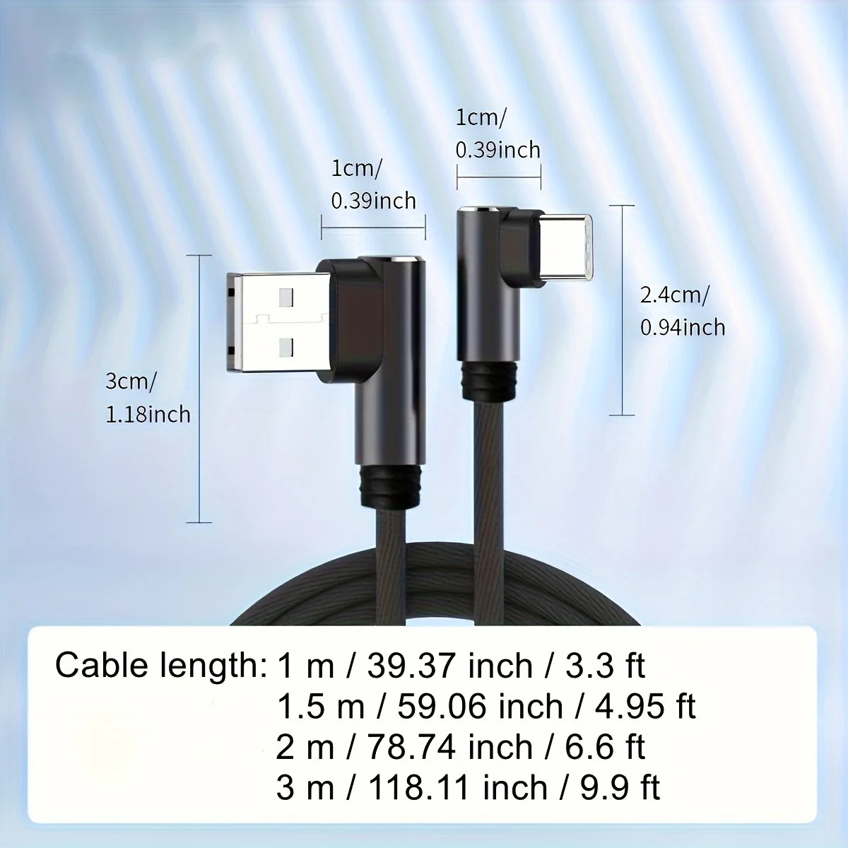 High-Speed 20-30W USB-C Cable for Fast Charging & Data Sync - Choose Your Length (1m - 3m), Multi-Device Compatibility