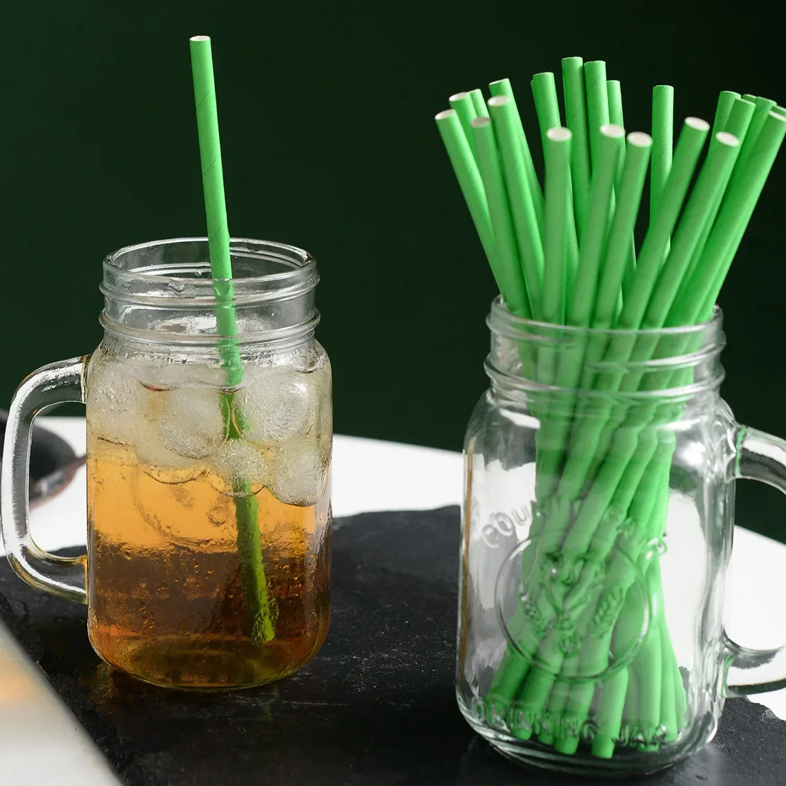 25Pcs Colorful Disposable Paper Drinking Straws Wedding Birthday Party Decor Bar Drink Biodegradable Straws Bubble Tea Straw