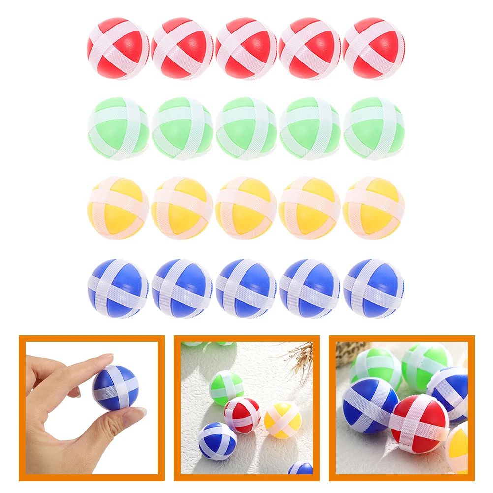 

20 Pcs Children’s Childrens Toys Sticky Ball Dart Board Balls Accessories Party Favors Throwing Wall Child