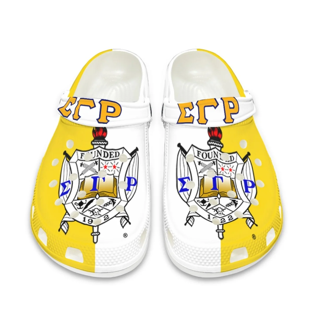 Women Summer Sigma Gamma Rho Sandals Hole Slippers Breathable Nonslip Beach Shoes Light Sandals Home Bathroom Slides New