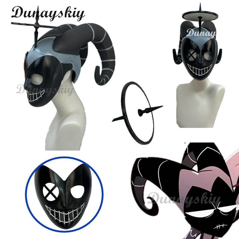 

Hazbin Lute Cosplay Helmet Mask Angel Cosplay Halloween Headband Costume Accessory Cosplay Props