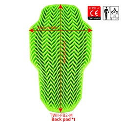 Emerald CE Level 2 Protective Gear Set: PU Armor Anti - Impact Jacket and Pants for Motocross and Off - Road Riding (Back pad)