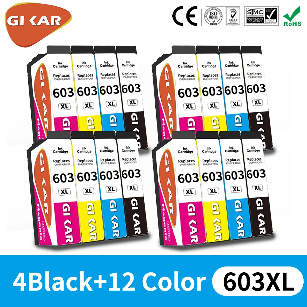 GIKAR Printer Ink Cartridge 603XL 603 XL Compatible For Epson XP4155