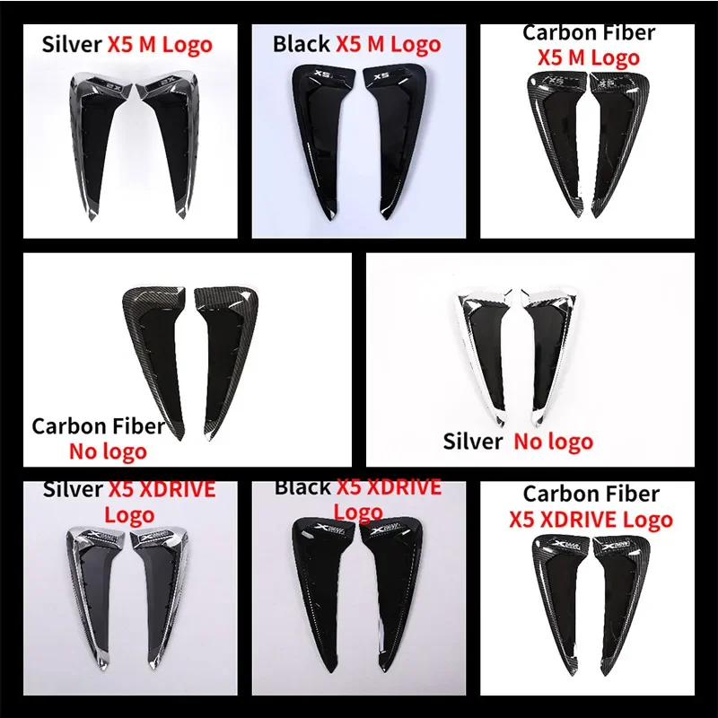For BMW X5 F15 X5M F85 2014-ABS Black/Silver/Carbon Fiber car shark gill side fender vent sticker Auto Accessories car styling stickers car rear window sticker