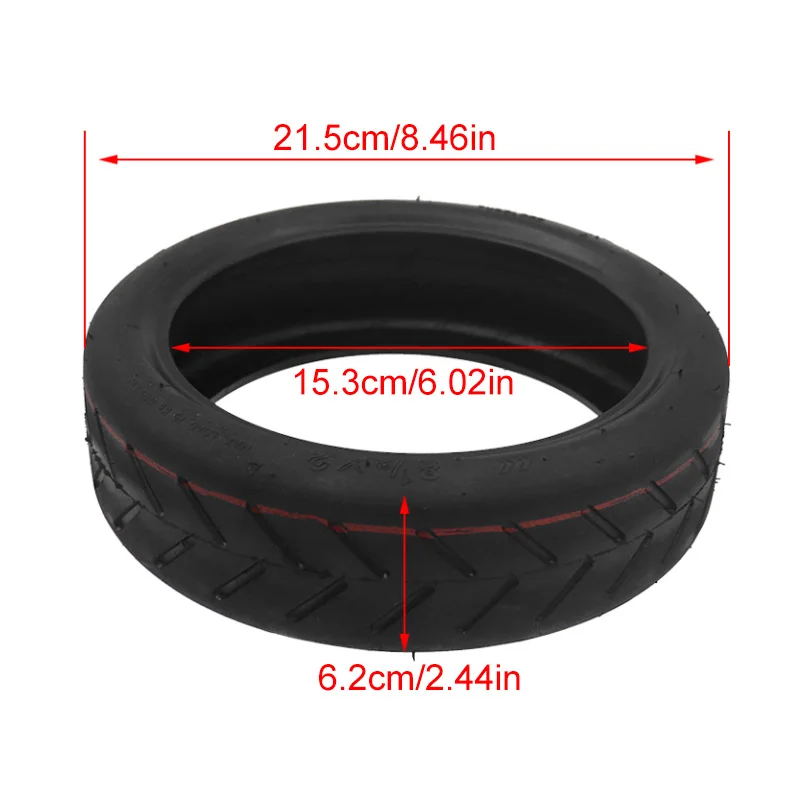 Enhanced Electric Scooter Tubeless Vacuum Tire - 8.5-Inch