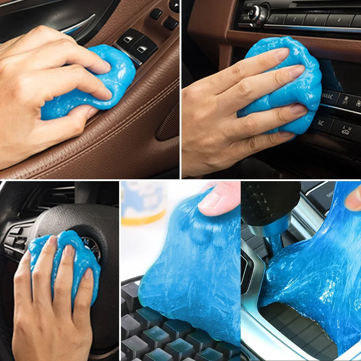 Car cleaning gel mud Magic mud Computer keyboard dirt Car interior cleaning Dedusting gel 1 2PCS Car washing interior
