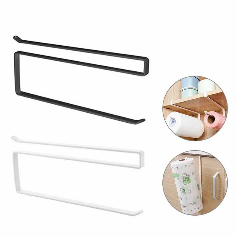 

Rack Mounted Organizer Shelf Wall Rack Kitchen Towel Toilet Tissue Home Roll Holder Hanging Storage Bathroom Paper For