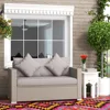 Patio Wicker Loveseat with Cushions, 2-Seat Outdoor PE Rattan Couch, Sofa with Throw Pillows for Porch, Backyard, Garde 1