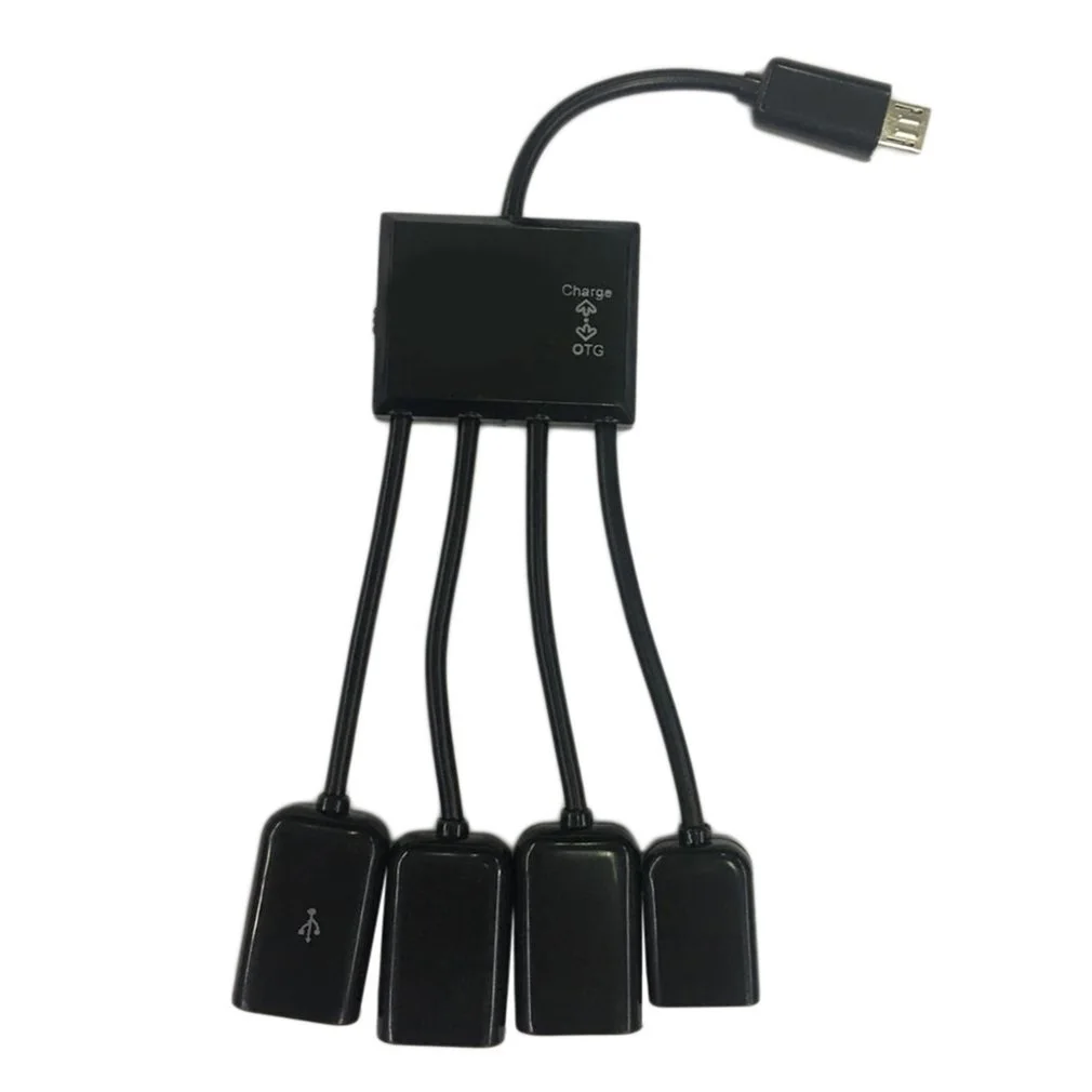 4 в 1 порт Micro usb-хаб адаптер с зарядкой питания OTG HUB хост-кабель Шнур для Android