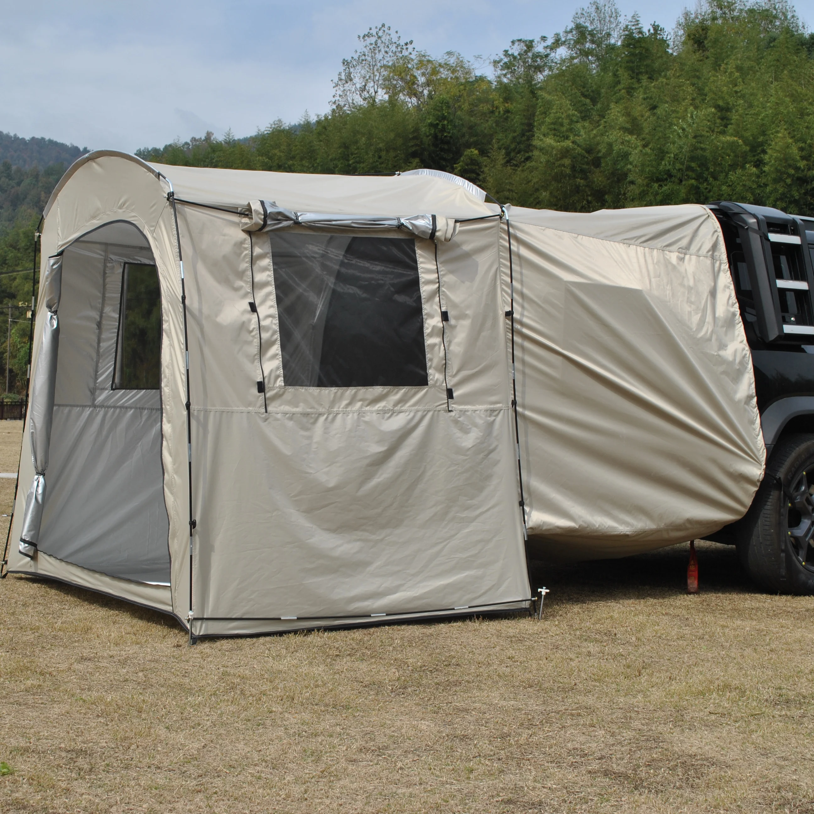 Car Rear Rest Tent Long-distance Driver's Tent 2/3 Person Car Tent, SUV Tailgate Tent, Hatchback with Screen Window