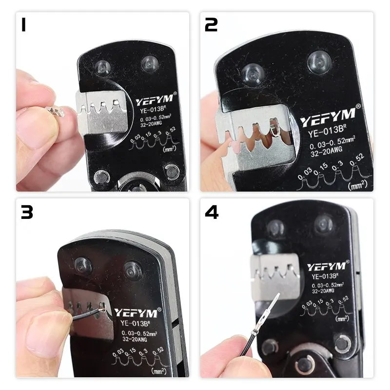 Micro Connector Crimping Tool YE-013BR For XH2.54/PH2.0/ZH1.5 D-Sub,Open Barrel Suits Molex,JST Pliers 0.03-0.5mm²/32-20AWG images - 6