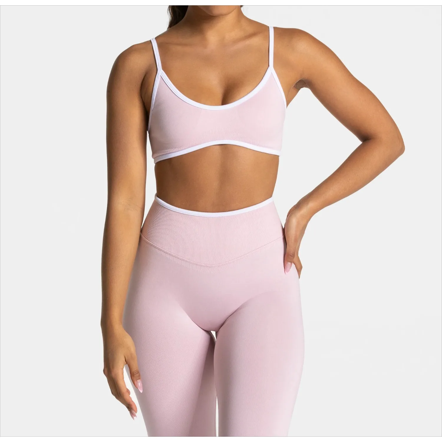 Summer Women’s Solid Color Sports Suspender Bra Sexy Backless Knit with Chest Cushion Suspender Yoga Fitness Top Best Sellers In Women's Clothing