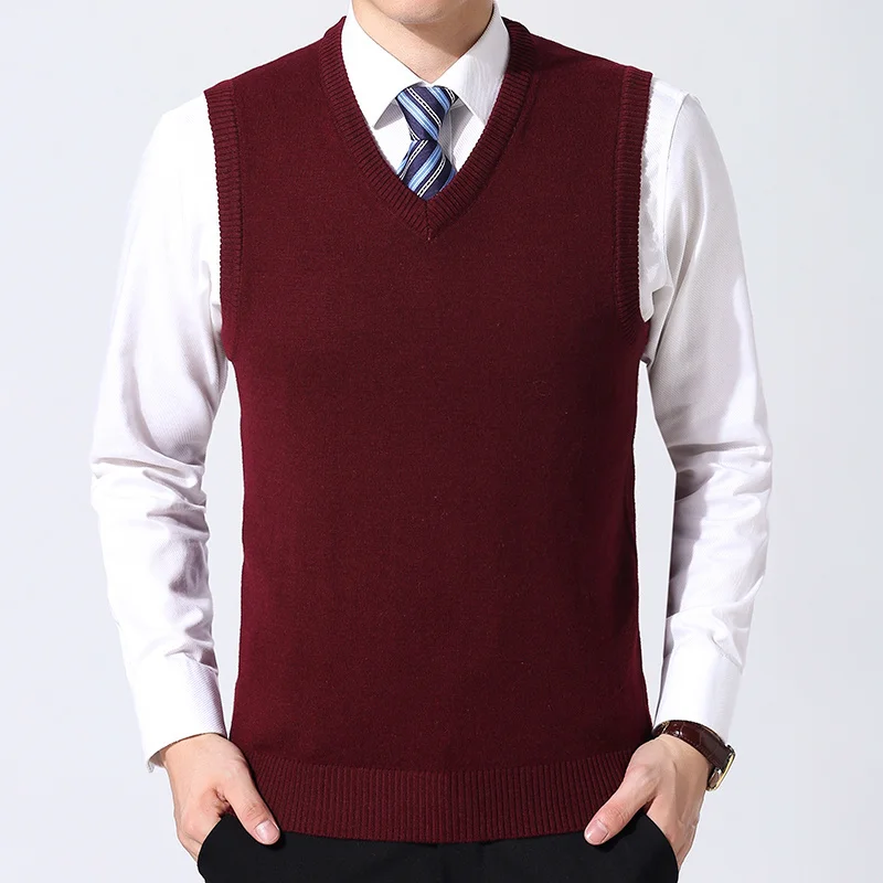 

Autum 2021 High Quality Winter New Fashion Brand Knit Sleeveless Vest Pullover Mens Casual Sweaters Designer Woolen Mans Clothes