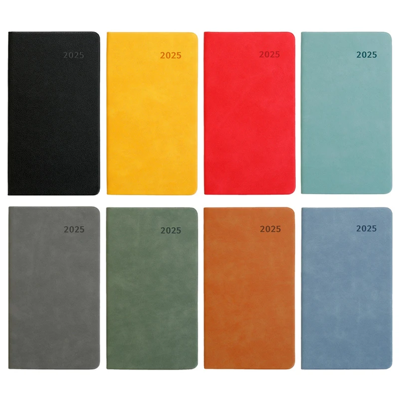 Leather Agenda Monthly Planner Notebook Portable A6 Diary Notepad Journal Office Accessories Mini Pocket Notepad schedule notebook notebook diary journal notebook diary small notebook undated notepad hardcover notebook