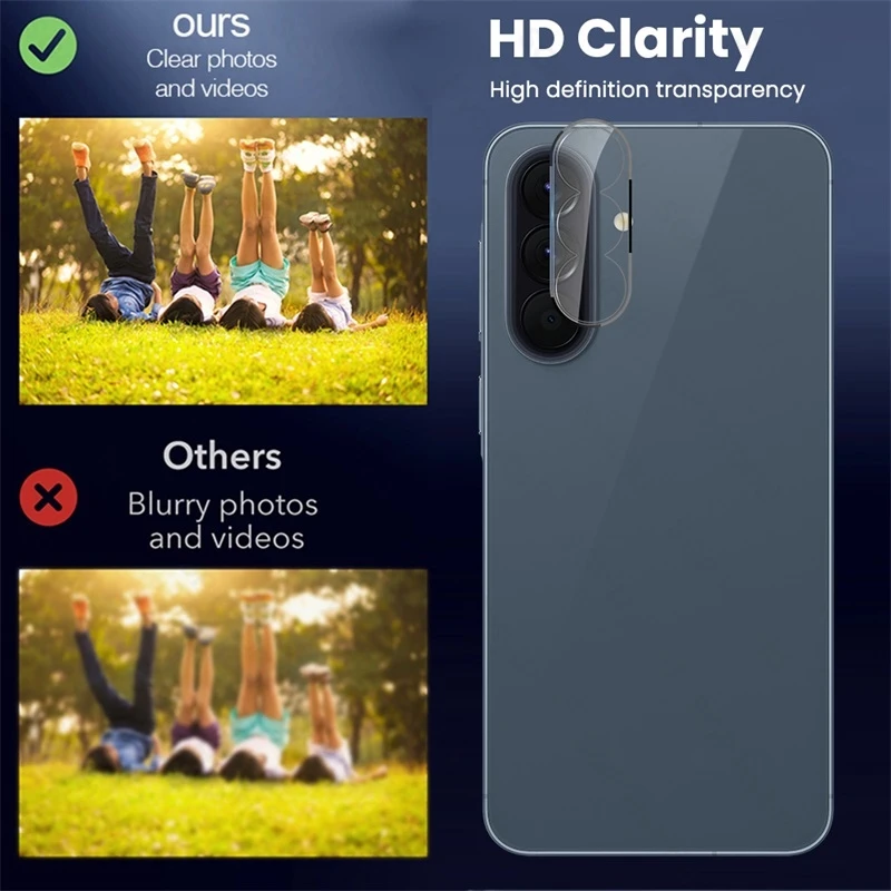 3-Pack 3D Curved Camera Glass Lens Protectors with 9H Clear Coating