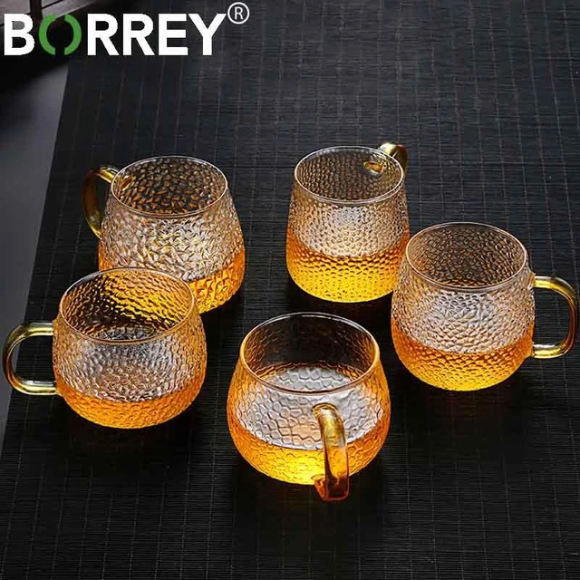 Clear Glass Mug  Glass Tea Cups - 1 420ml 14oz Clear Tea Cups Heat  Resistant Pattern - Aliexpress