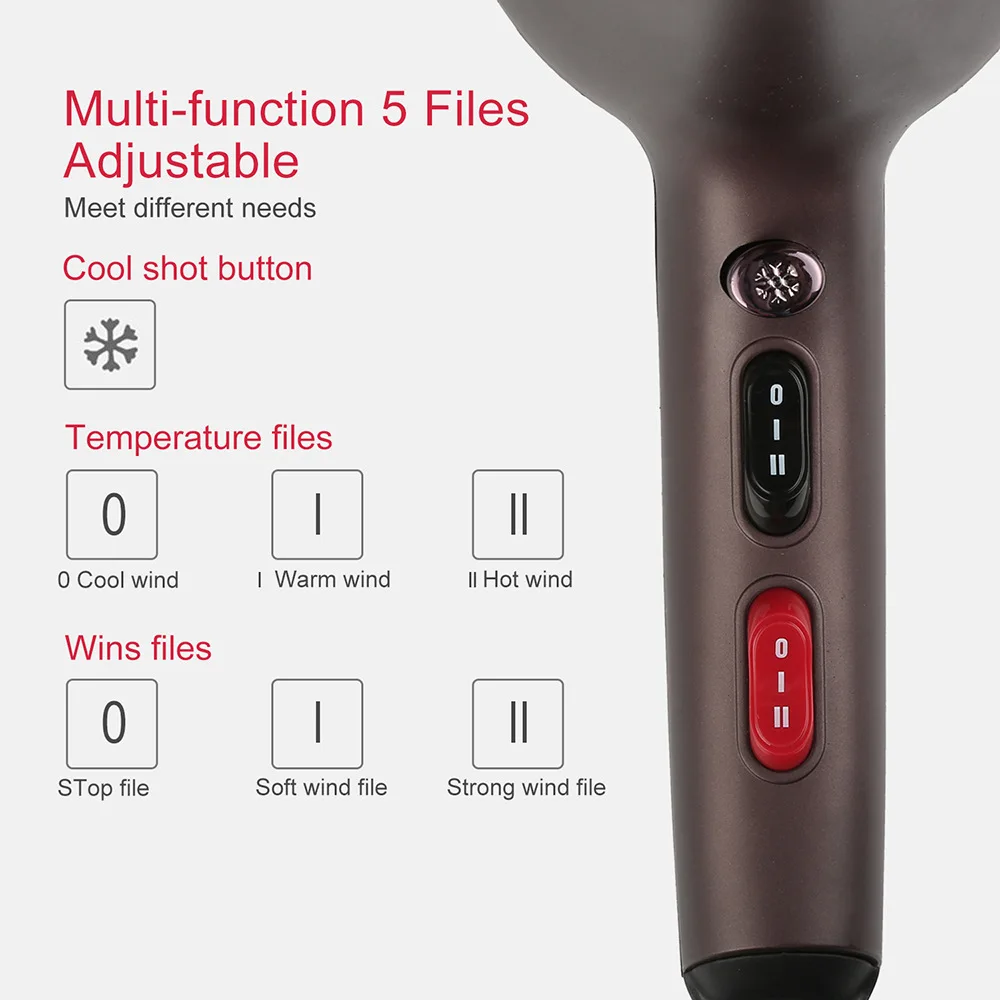 Hairdryer Ionic Air Blow Dryer Nozzel Home Tool