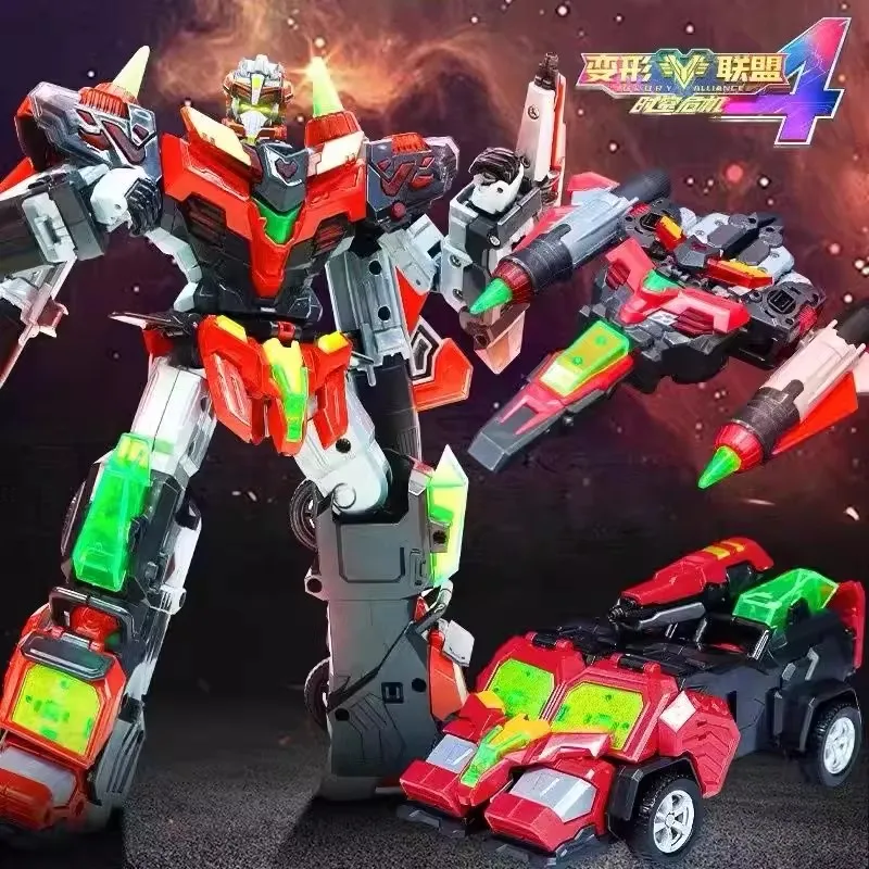 Glyalliance-変換ロボット成形28おもちゃ、結合変形車メカフィギュア