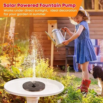 Solar Light Water Fountain Pool Pond Waterfall Fountain Garden Supplies Decoration Outdoor Solar Powered Fountain Bird Baths - Image 2
