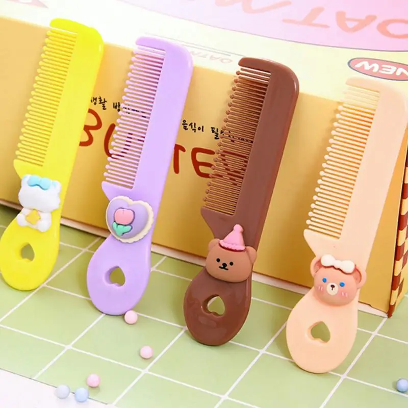 Hair Comb Smooth Handle Cartoon Children's Comb Newborn Hair Cleaning Supplies Infant Head Massager Baby Care Accessories