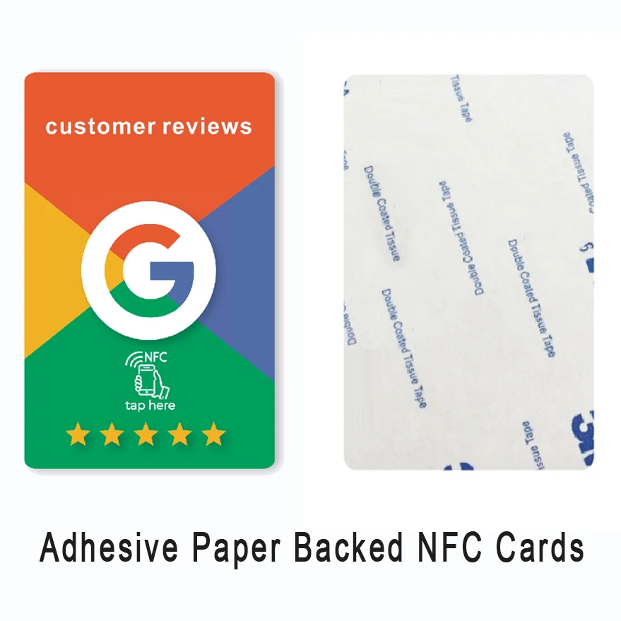 Google Review French Italian English Language NFC Card Simple with Google review Waterproof Durable 4