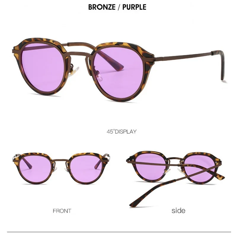 2024 New Fashion Classic Round Women Sunglasses Personalized Metal Leg Design Retro Ocean Film Men\'s Outdoor Driving Glasses