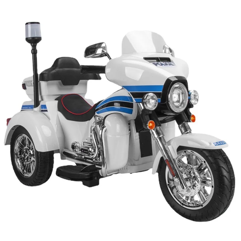 DokiToy Children's Electric Motorcycle Car Can Sit For Two People Male And Female Baby Children Charging Three-wheeled Toy Car
