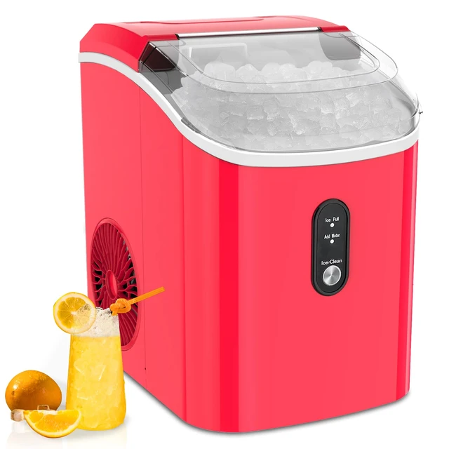 Nugget Ice Maker with Chewy Ice,High Ice-Making of 33lbs/Day/10,000pcs,  Self-Cleaning, One-Click Design, Portable Ice Maker Nugg