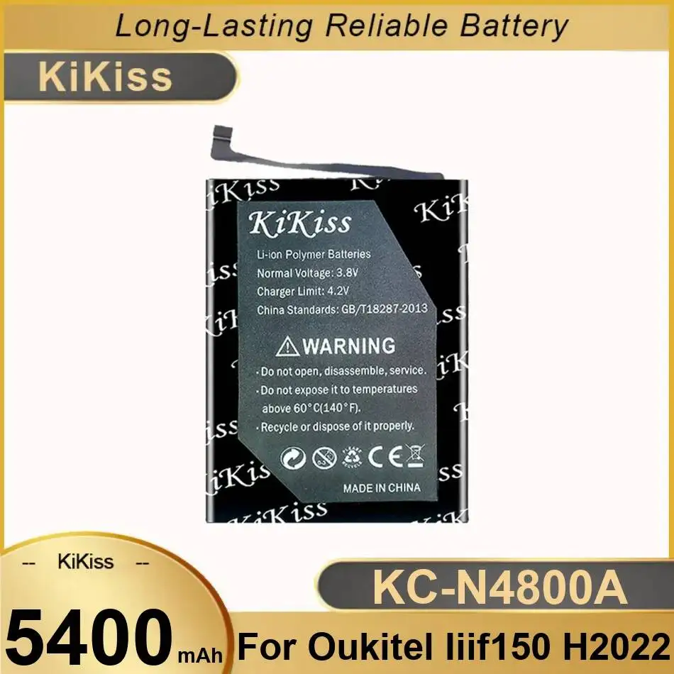 Batteria per cellulare ecologica ad alta compatibilità da 5400 mAh per Oukitel IIIF150 H2022 KC-N4800A