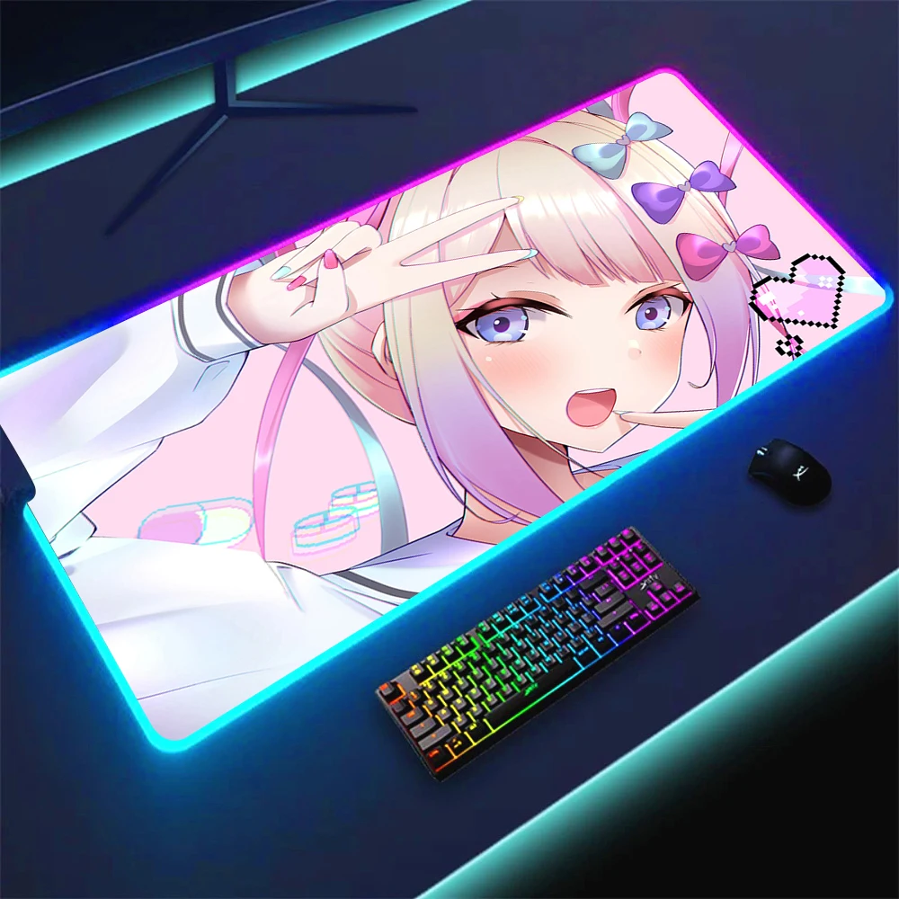Oversized RGB LED Gaming Mouse Pad with Vibrant Design and Extended Surface (35.4x15.7in)