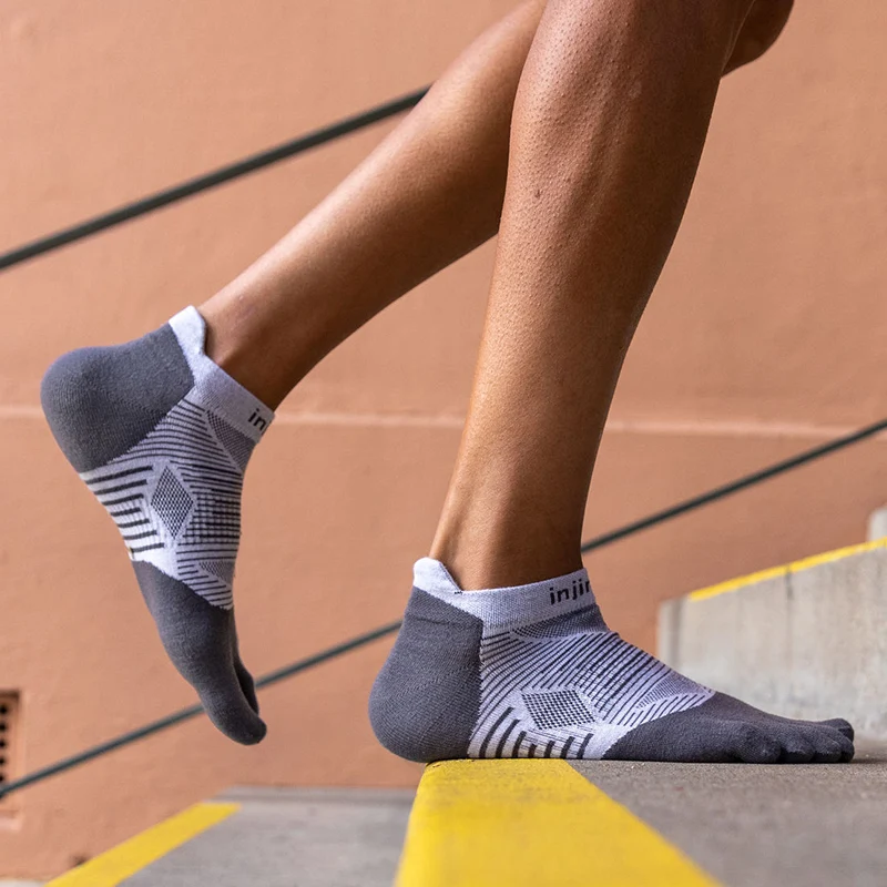 Injinji Five-Finger Running Socks for Men Low-cut Thin COOLMAX