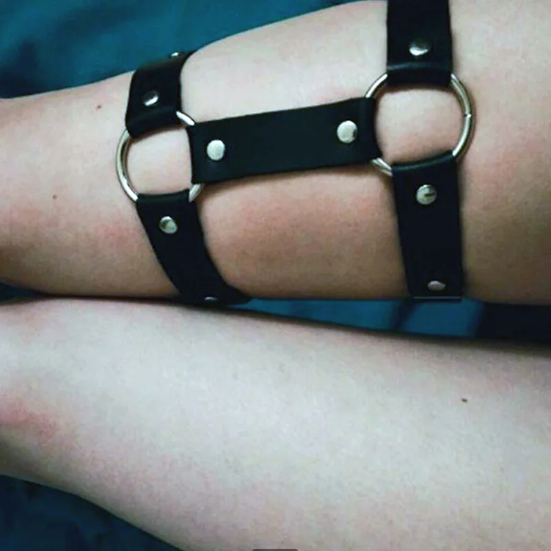 PU Leather Bondage Thigh Harness Bdsm Garters Body Suspenders Adjustable Leg Harness Straps Accessorie