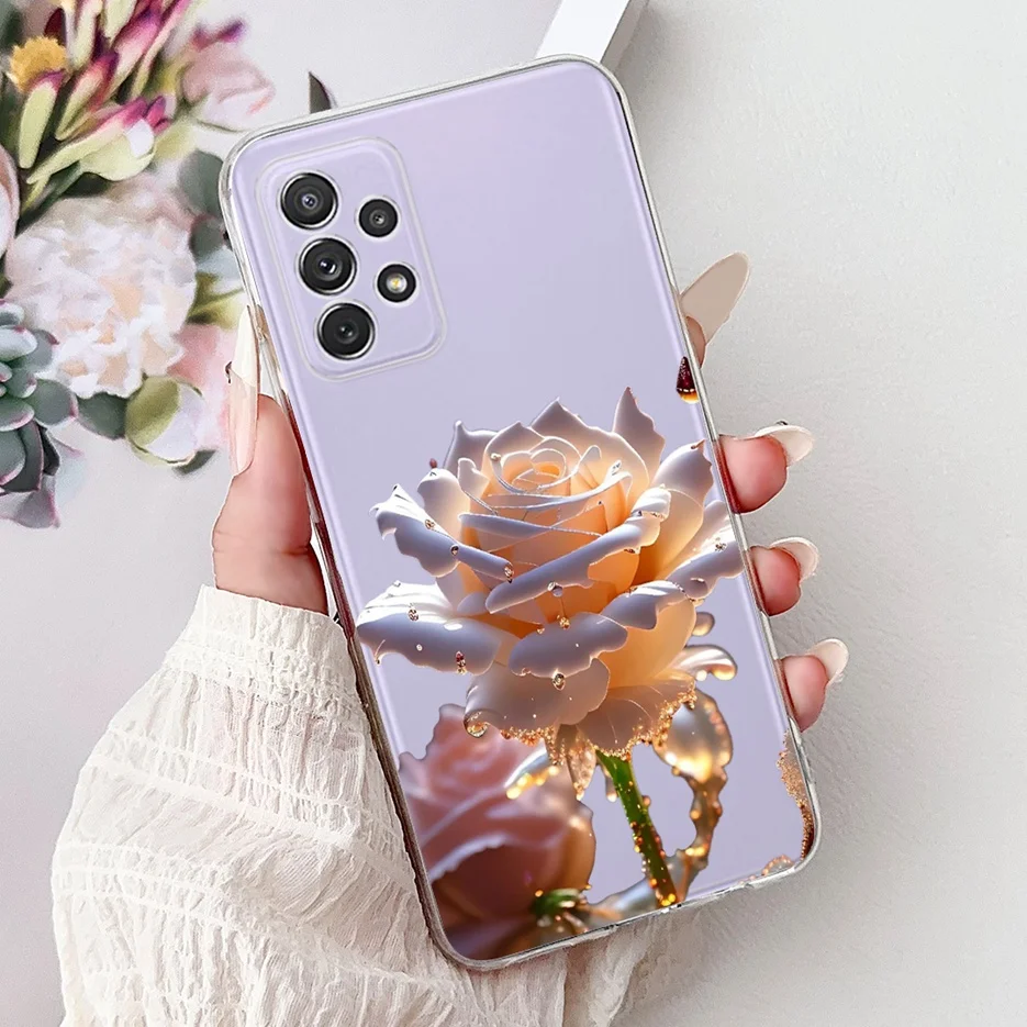 Luxury Floral Painted Soft Slim Phone Case - Elegant Design