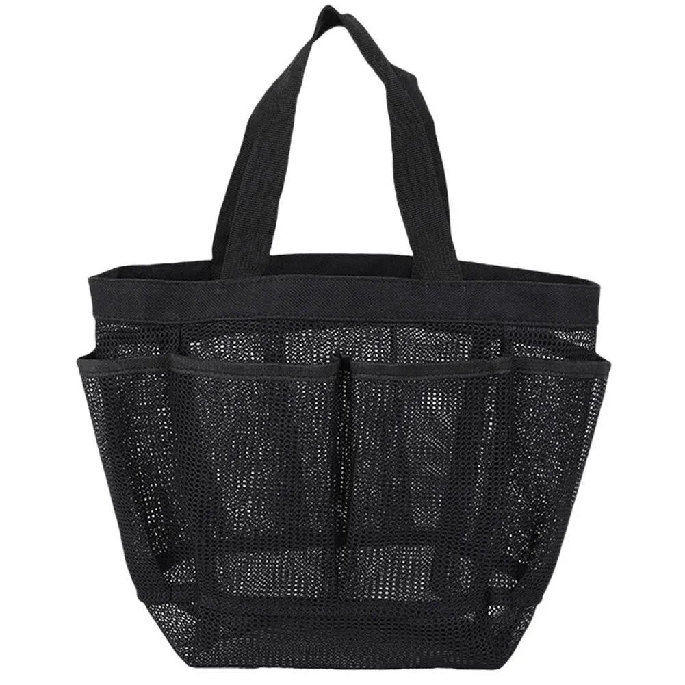 Mesh Shower Caddy Shower Basket Quick Dry Shower Tote Bag Large Capacity Shower Organizer Bag with Handle for Beach Swimming Gym