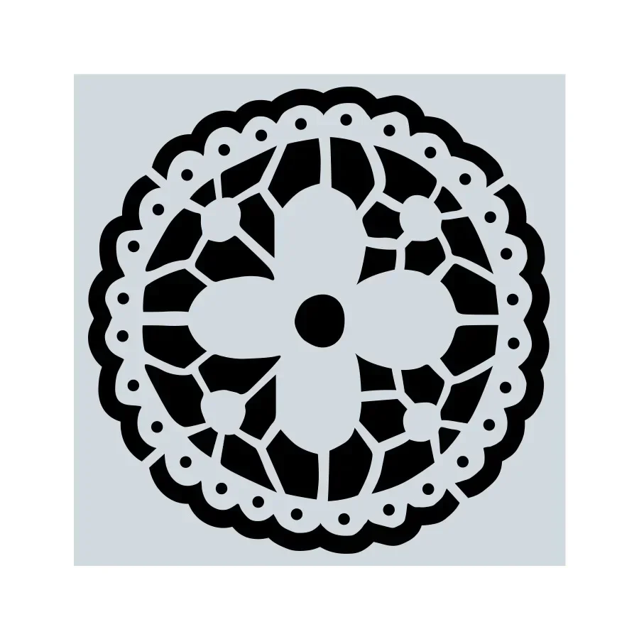 Decorative Mandala Stencil Spray Painting Template - Durable, Washable DIY Window & Wall Decor Tool