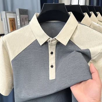 Fashion Summer Casual Breathable Cool Comfortable Lapel Polo Short 1