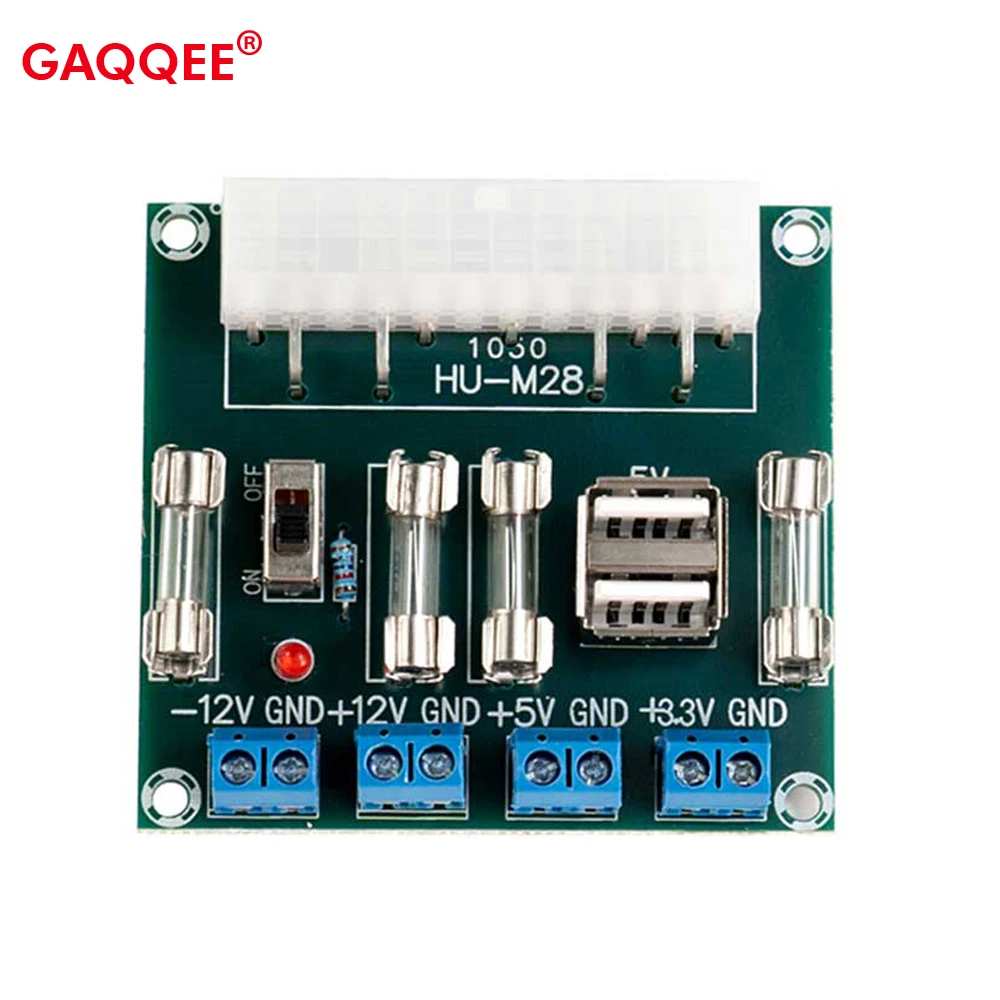 2 Pezzi Scheda Di Alimentazione ATX A 24 Pin Scheda, ATX Breakout Board Module Adattatore ATX Alimentatore Per Chassis Del Computer Prendi - Foto 7