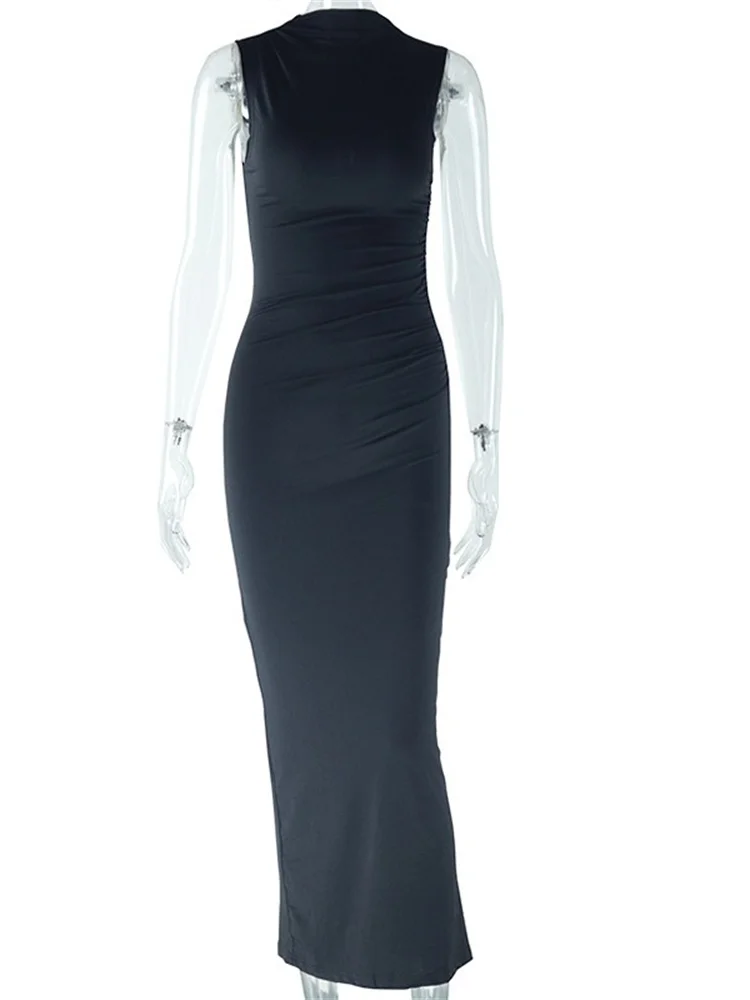 Wmstar Dresses Women Party Sexy Bodycon Stretch Maxi Dresses Sweet Sleeveless Summer Clothes Wholesale Dropshipping New Style