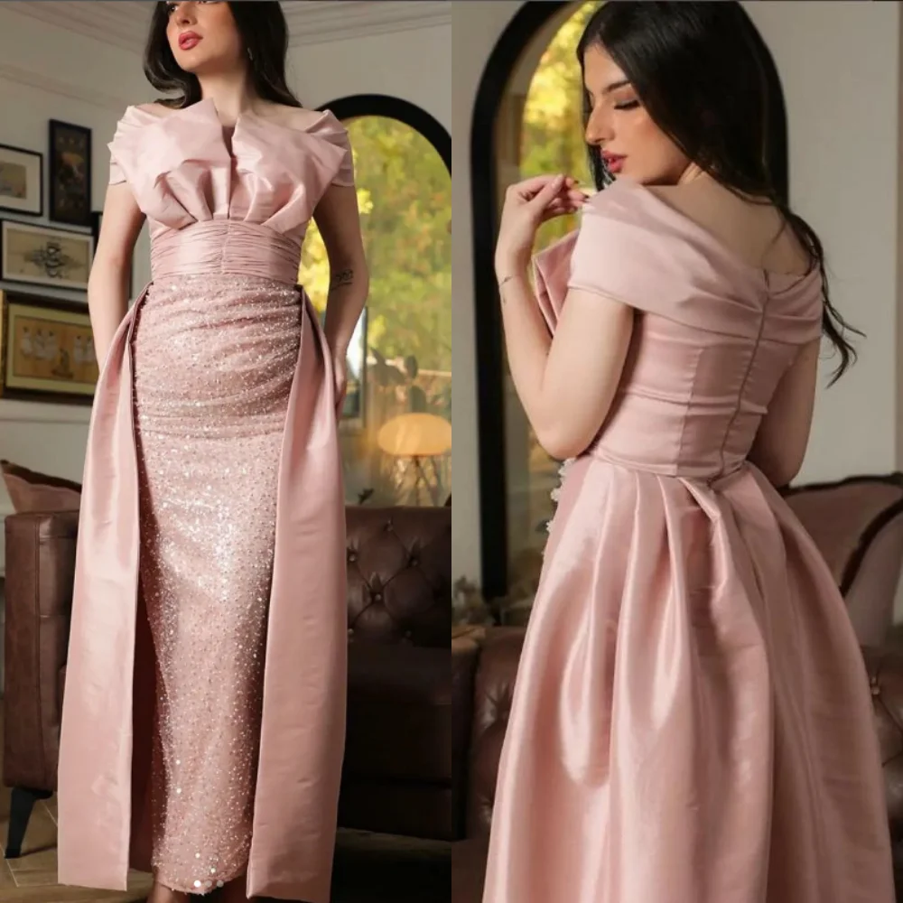 

One-shoulder Prom Dresses Simple Gown Custom Madeal Occasion Dresses 2023 Flouncing Trumpet Contoured Chiffon Formal Occasion