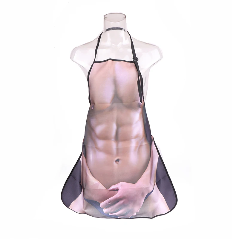 Cotton Women Apron Funny Novelty Women Sexy Kitchen Apron Naked Men Sexy Rude Cheeky Cooking Bbq Party Man Kitchen
