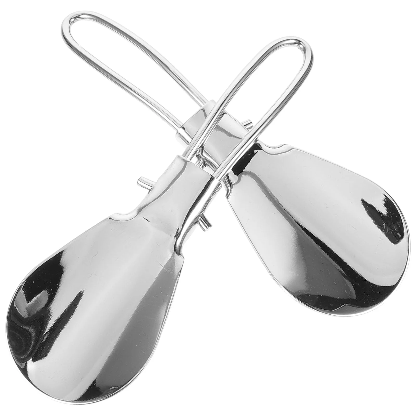 

2 Pcs Metal Shoehorn 32 Light Color Old Paint Bamboo Handle Long Small for Adult Travel Stainless Steel